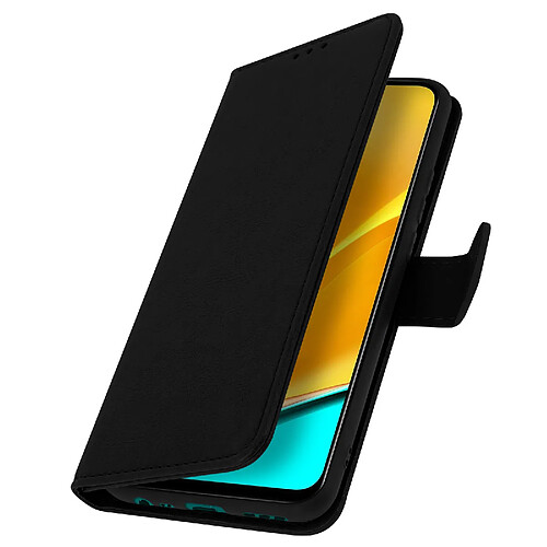 Avizar Étui pour Xiaomi Redmi 9 Clapet Portefeuille Fonction Support Vidéo Noir