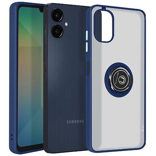 Avizar Coque pour Samsung Galaxy A06 Bague Métallique Support Vidéo Bleu Nuit