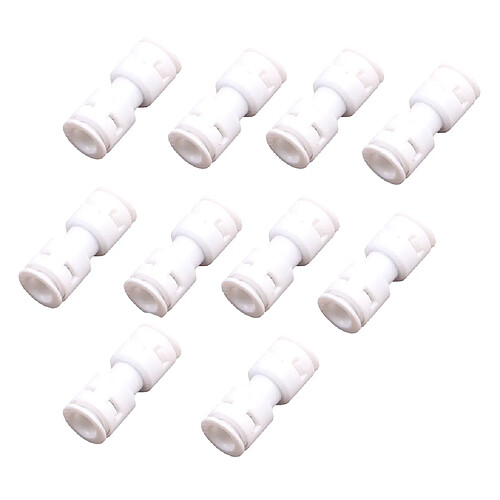 10pcs 1/4 ""adaptateur de connexion de robinet à tournant sphérique de tube d'eau à connexion rapide droit