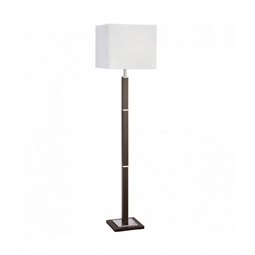 Searchlight Lampadaire waverley 1 ampoule bois brun / inox rectangulaire