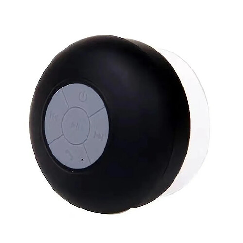 Universal Yh-Bluetooth Mini Enceinte de douche avec un microphone intégré à la ventouse, adapté à la salle de bain et à l'extérieur (noir)