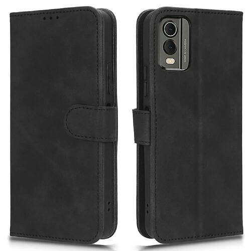 Htdmobiles Housse pour Nokia C32 - etui coque pochette portefeuille + verre trempe - NOIR