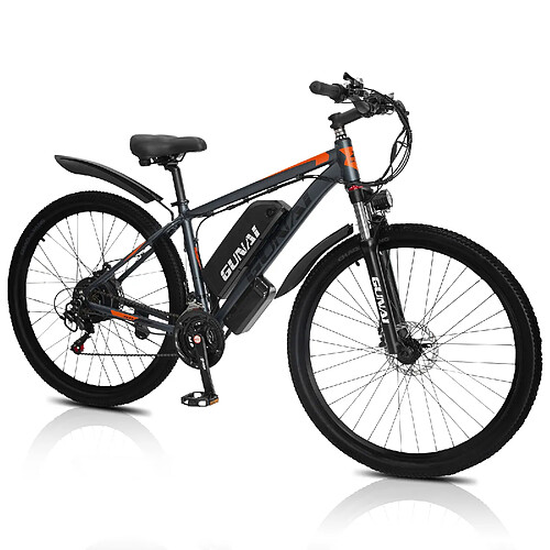 Gunai Vélo électrique KELKART GN29 750W 48V Brushless Moteur 29'' Vélo électrique VTT 15Ah Batterie 21 Vitesses Shimano - Gris