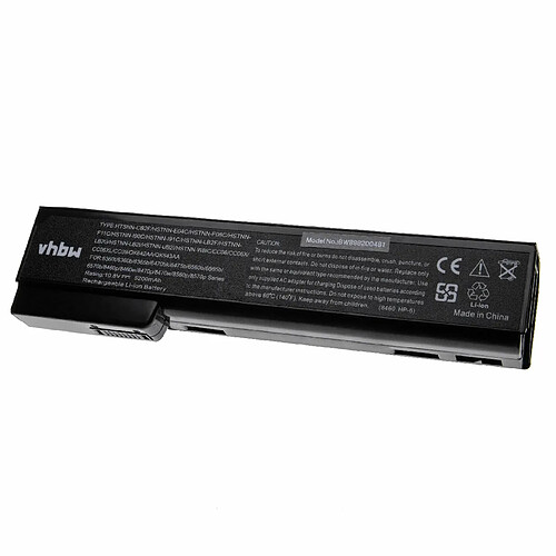 vhbw batterie compatible avec HP ProBook 6360b, 6460b, 6465b, 6470b, 6475b, 6560b, 6565b, 6570b laptop (5200mAh, 10.8V, Li-Ion, noir)