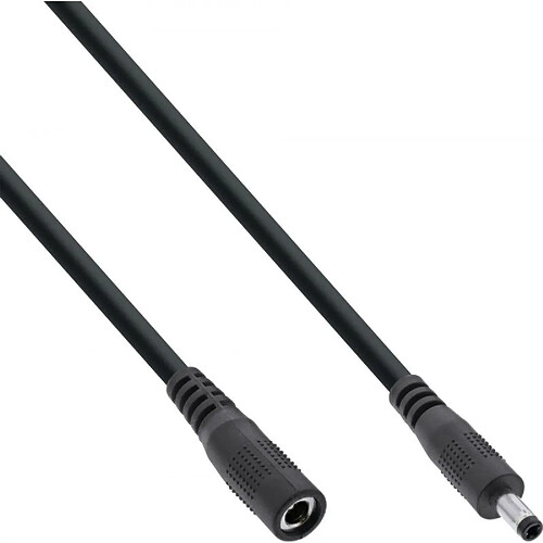 InLine DC Verlängerungskabel - DC Stecker/Buchse 4,0x1,7mm - AWG 18 - schwarz 2m (26902C)