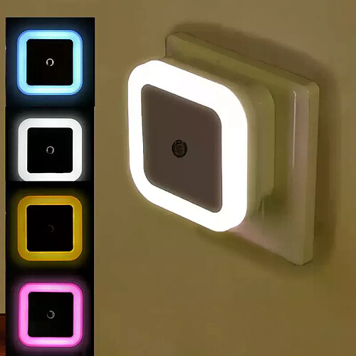 Mini veilleuse LED EU/US Plug-in Dusk to Dawn Sensor Wall Nights Lamp Square for Bedroom Hallway Stairs Corridor 110V 220V