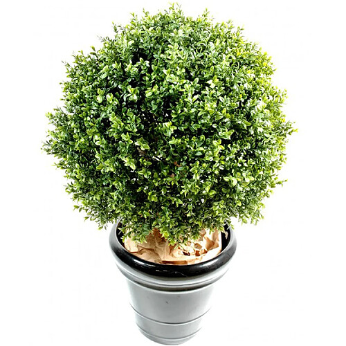 Pegane Plante artificielle haute gamme Spécial extérieur / Buis boule artificiel - Dim : H.170 x D.130 cm