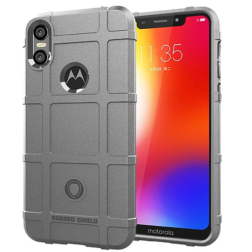 Wewoo Coque TPU antichoc à couverture totale pour Motorola Moto One Power (Note P30) (Gris)