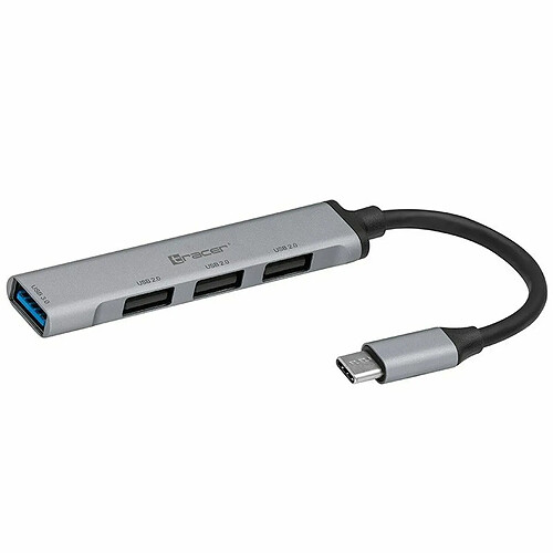 Hub USB-C 4 Ports Tracer H40 Aluminium