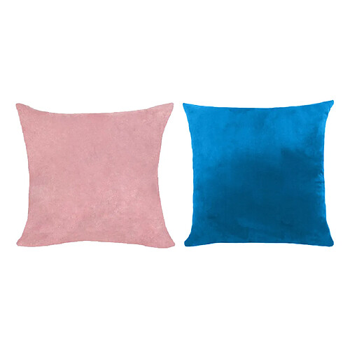 2PIECES Housse De Coussin En Velours Doux Taie D'oreiller De Couleur Unie