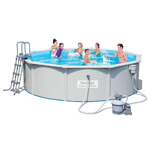 Bestway Piscine hors sol en tôle 460 x 120 cm + filtre à sable échelle tapis 56384