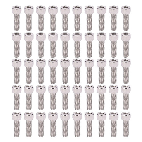 ComfortXL Lot de 50 vis à tête cylindrique à six pans creux en acier inoxydable 304 - m8x25 - matériel de fixation