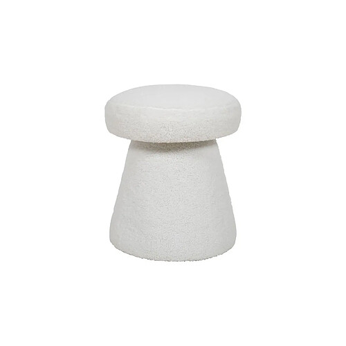 Tabouret bouclette blanc FLORA - Ostaria