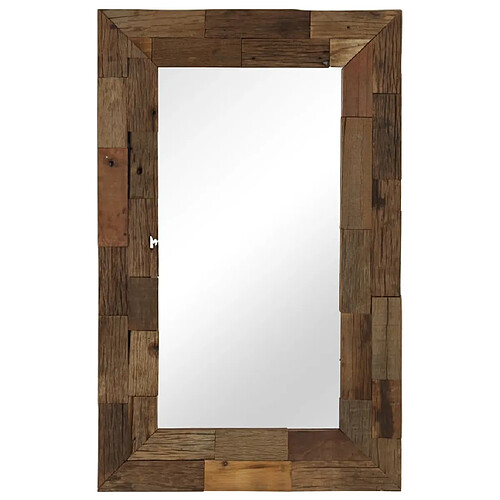 vidaXL Miroir Bois de récupération massif 50 x 80 cm