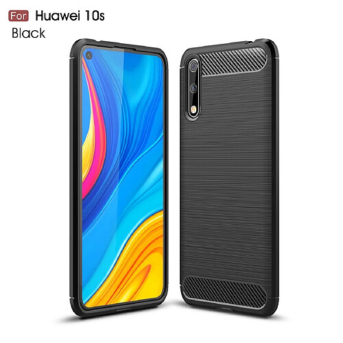 Wewoo Coque Souple Pour Huawei Enjoy 10s étui en TPU fibre de carbone noir