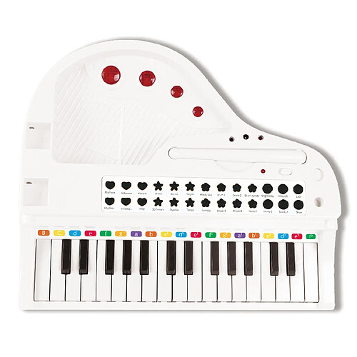 Lexibook Mini piano à queue électronique avec micro, 31 touches lumineuses et câble Aux-In