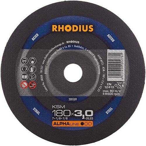 Disque de coupe KSM 180 x 3,0mm Rhodius(Par 25)