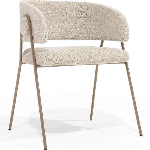 ICONIK INTERIOR Chaise de salle à manger - Revêtue de tissu - Roaw Beige