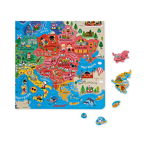 Juratoys-Janod puzzle carte europe magnetique