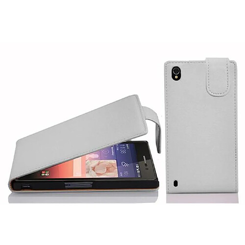 Cadorabo Coque Huawei ASCEND P7 Etui en Blanc