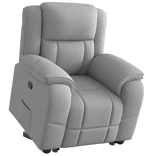 vidaXL Fauteuil inclinable gris nuage tissu