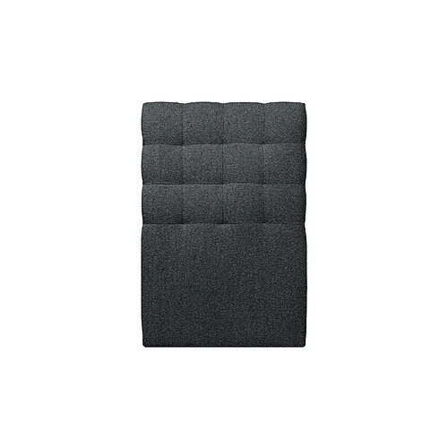 Sommeil de plomb Tete de lit Capitonnée Bouclette Noir L 90 cm - Ep 10 cm rembourré