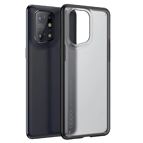 Coque en TPU antichoc, surface mate, anti-traces de doigts, noir pour votre Oppo Find X5 Pro