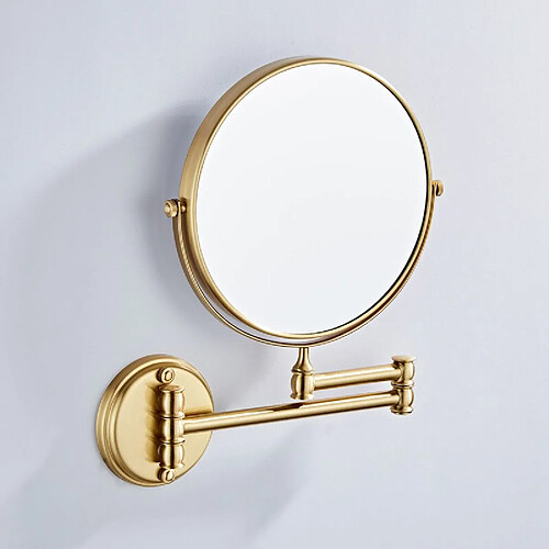 Universal Miroir de bain en laiton et or 8 pouces miroir de maquillage de salle de bain pliant miroir rétractable double face