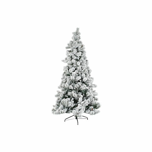 Sapin de Noël DKD Home Decor Blanc Vert Polyéthylène Enneigé 140 x 140 x 210 cm