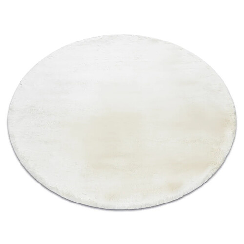 RUGSX Tapis TEDDY NEW wool 45 cercle Shaggy crème très épais, en peluche cercle 200 cm