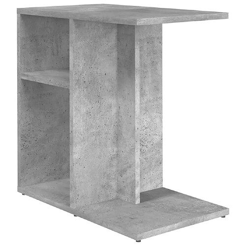 Maison Chic Table d'appoint | Table Basse Gris béton 50x30x50 cm Aggloméré -GKD39365