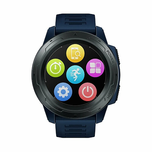 Vibe 5 Pro Écran Tactile Couleur Smartwatch Fréquence Cardiaque Suivi Multisports Smartphone Avec Notifications Wr Ip67 Montre Bleu