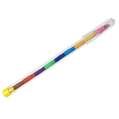 Totalcadeau Crayon de couleur pousse mine 10 couleurs dans un crayon