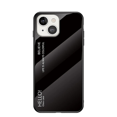 Coque en TPU à motif dégradé, anti-rayures, hybride noir pour votre Apple iPhone 13 6.1 pouces