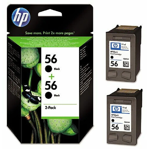 HP C9502AE#301 Cartouche d'encre d'origine Noir Pack de 2