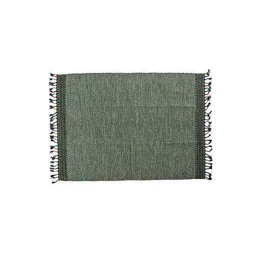 Alter Tapis moderne Dallas, style kilim, 100% coton, vert, 170x110cm