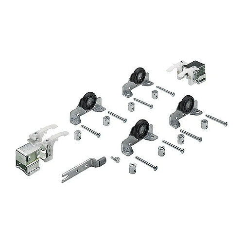 Fp Ferrure de porte coulissante Top Line 1 3-porte Complete-Set 50kg DIN G/D Hettich