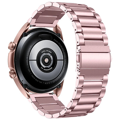 Bracelet en métal 20 mm, fermeture rapide, style professionnel, rose pour votre Garmin Vivoactive 3/Vivoactive 3 Music/Venu