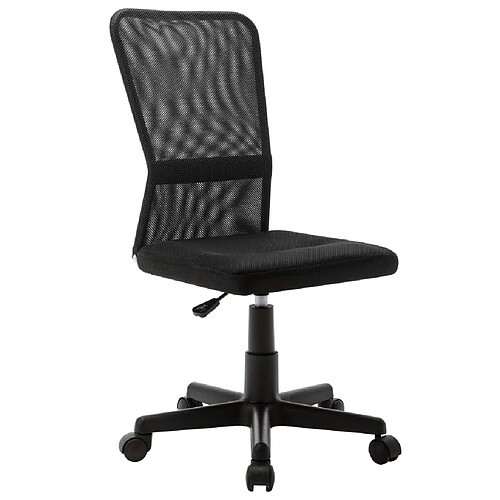 Helloshop26 Chaise fauteuil siège de bureau informatique étude 44 x 52 x 100 cm tissu en maille noir 02_0024036