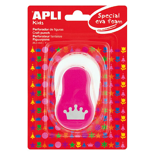 Apli Perfo Couronne - 25,4 mm - Papier, Carton, Caoutchouc Eva - Jusqu'à 2 mm - Dépôt Restes - Blanc