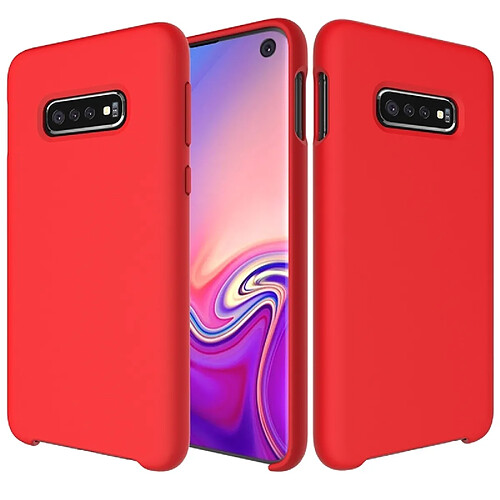 Wewoo étuis Coque Housse Étui en silicone liquide antichoc solide de couleur pour Galaxy S10 (rouge)