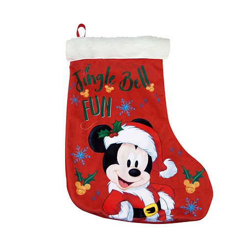 Chaussette de Noël Mickey Mouse Happy smiles 42 cm Polyester