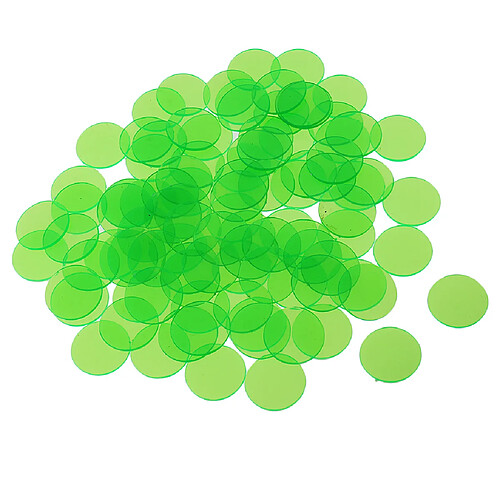 300pcs jetons de jeu de bingo professionnels comptant le nombre de jetons de bingo en plastique vert