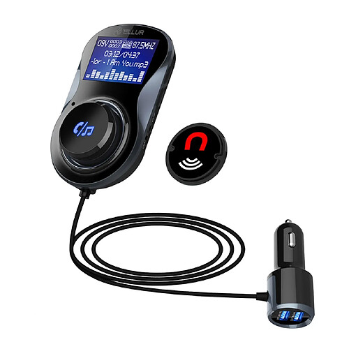 Transmetteur FM Bluetooth pour voiture Tellur FMT-B4, noir