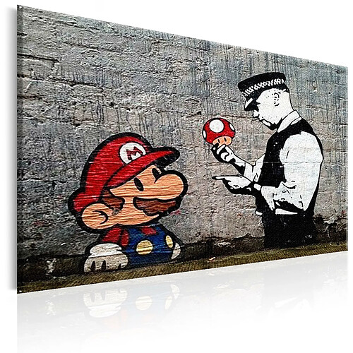 Artgeist Tableau - Mario and Cop by Banksy [120x80]