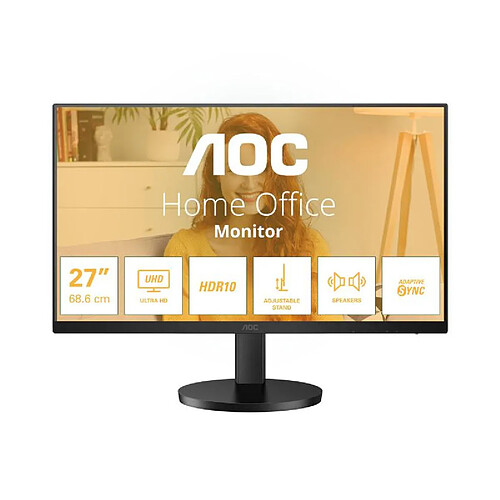 AOC U27B3AF écran plat de PC 68,6 cm (27") 3840 x 2160 pixels 4K Ultra HD LED Noir