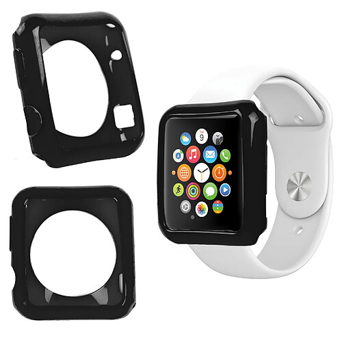 Duragadget Coque de protection NOIR pour Apple Watch (iWatch) montre écran 38mm