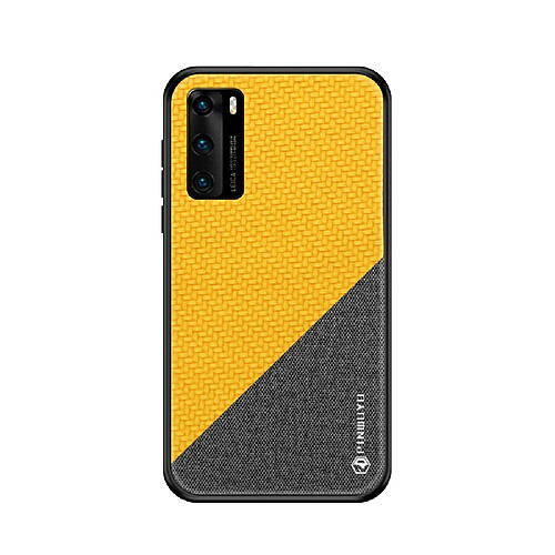 Coque en TPU + PU anti-chute jaune pour votre Huawei P40