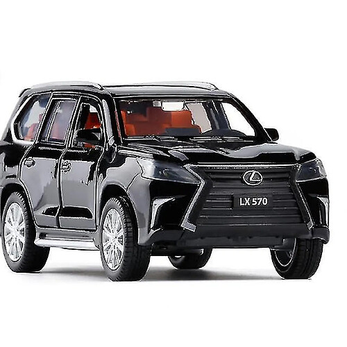 Universal Lexus LX570 Die Cast Alloy Car Model Collectibles Boy Birthday Present Children's Toy's Car (noir)