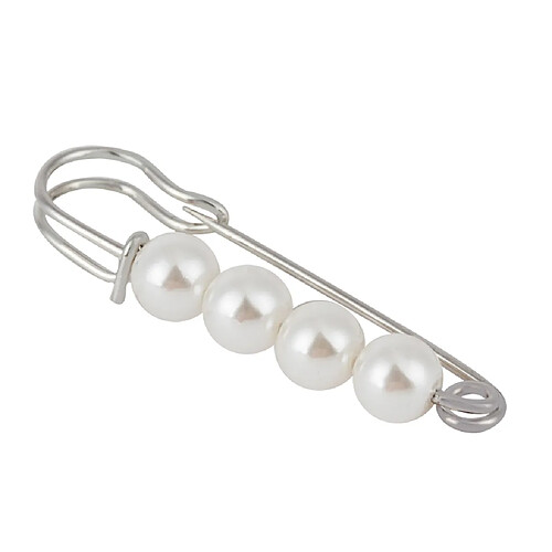 Élégant Broche Faux Pearl Sécurité Épingle Pin Clip pour Écharpe Manteau Robe